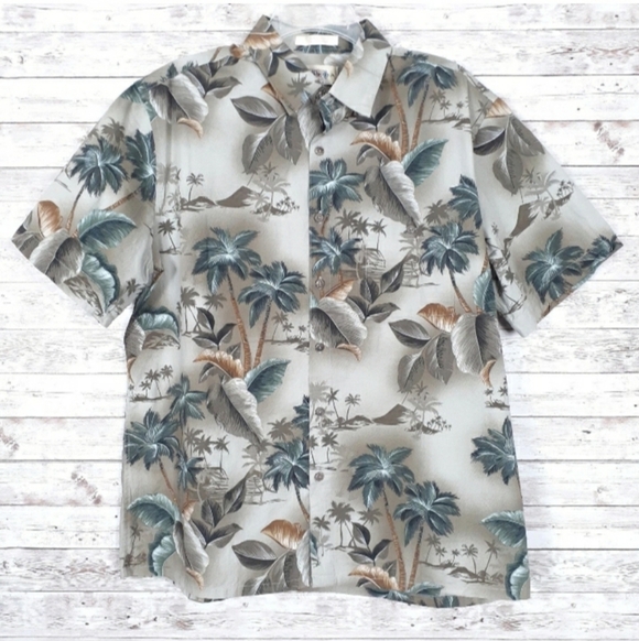 Campia Other - Campia Mens Hawaiian Shirt Large Short Sleeve Tropical 55A